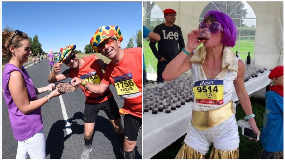 La maratón mas singular del mundo: los atletas hacen paradas para tomar queso y vino