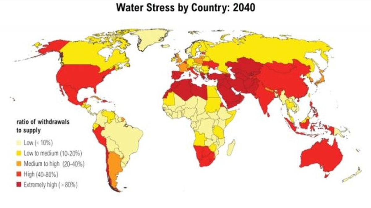 El mapa que muestra los países que se quedarán sin agua en los próximos años