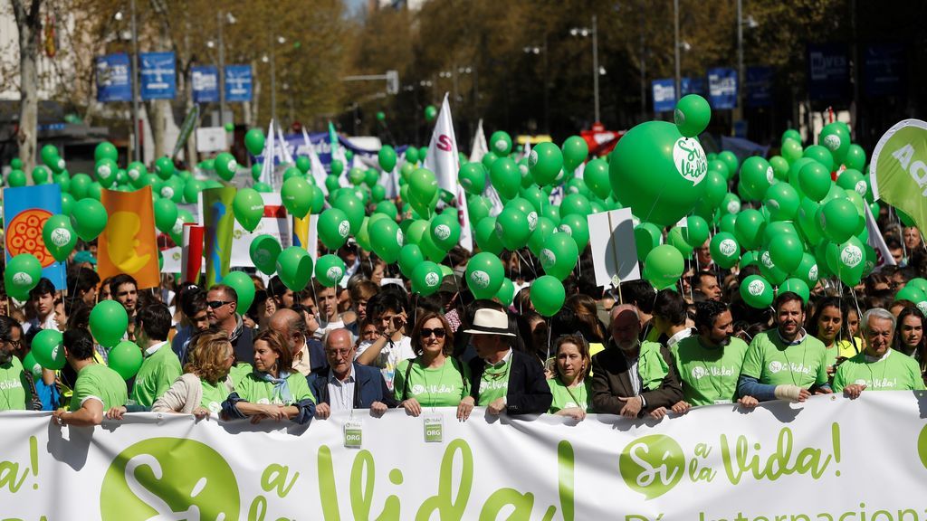 'Sí a la vida': miles de personas en la concentración en Madrid contra el aborto