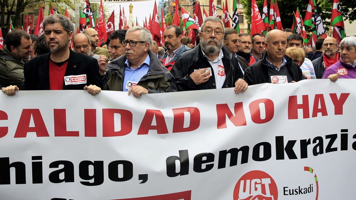 Manifestación 1º de Mayo en Bilbao. Foto: EFE