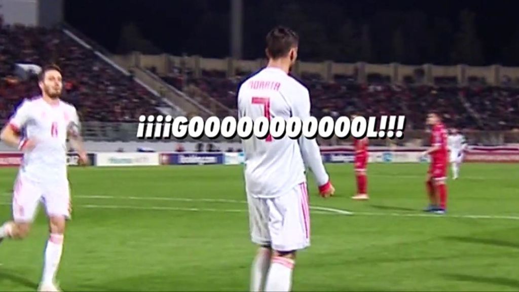 El grito de Morata para celebrar su primer gol con España tras casi dos años y medio después