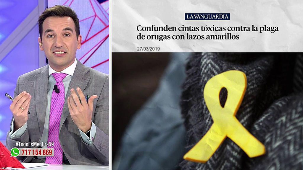 Fake news: Los vecinos de la Concepción no confundieron las cintas tóxicas contra las orugas con lazos amarillos del procés