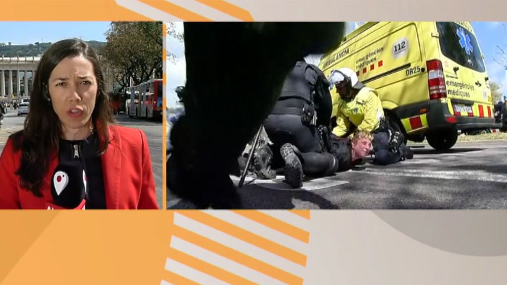 Tres detenidos y cinco heridos en la protesta contra el acto de VOX en Barcelona