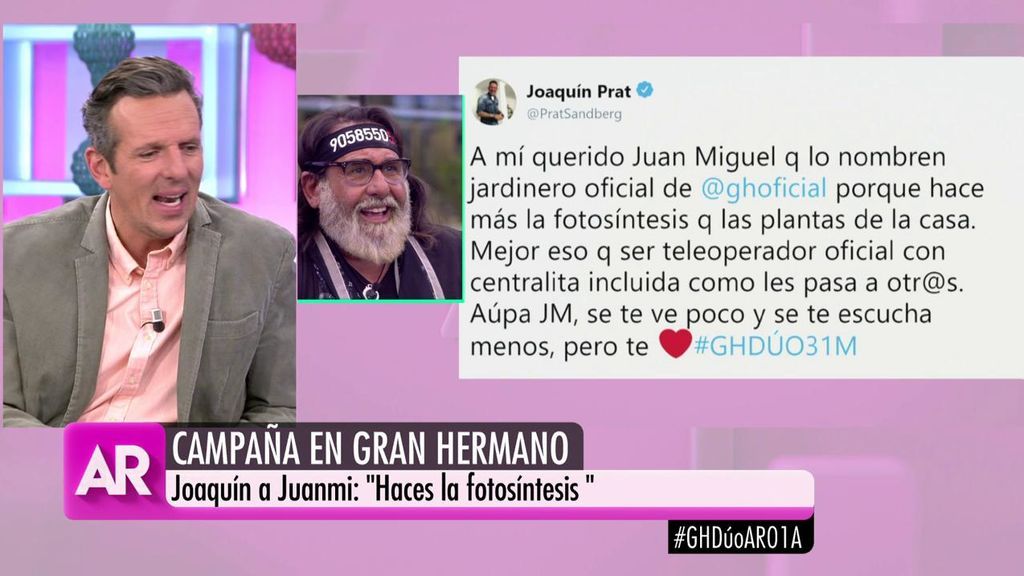 Joaquín Prat explica el tuit que envió a Juan Miguel en 'GHDÚO'