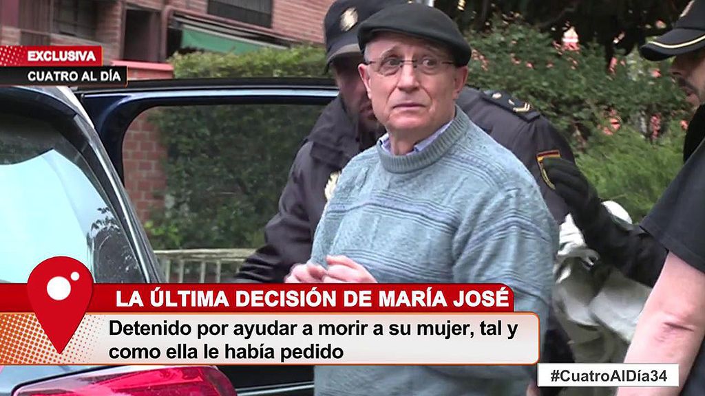 Exclusiva: El momento de la detención de Ángel tras ayudar a morir a su mujer