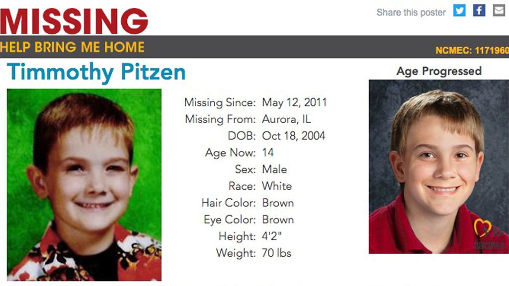 El ADN confirma que un joven vagabundo mintió al asegurar que era el desaparecido Timmothy Pitzen
