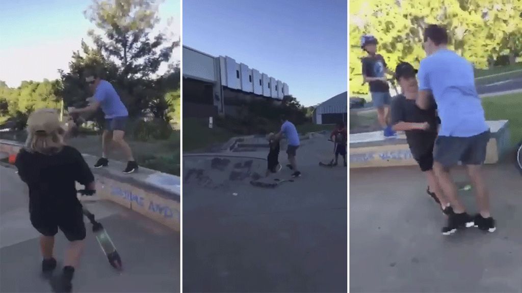 La violenta reacción de un padre contra unos niños que abusaban de su hijo en un skate-park La violenta reacción de un padre contra unos niños que abusaban de su hijo en un skate-park