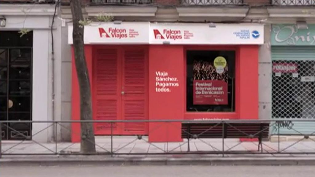 El PP monta ‘Falcon Viajes’, una agencia ficticia, al lado de la sede del PSOE en Ferraz