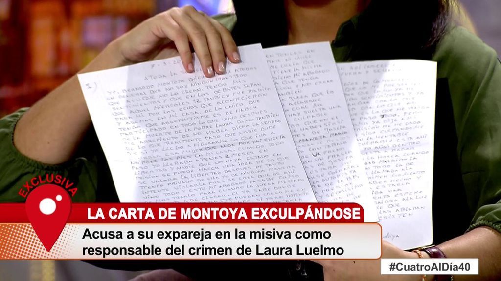 Exclusiva: La carta de Montoya, exculpándose de la muerte de Laura Luelmo y acusando a su exnovia del asesinato