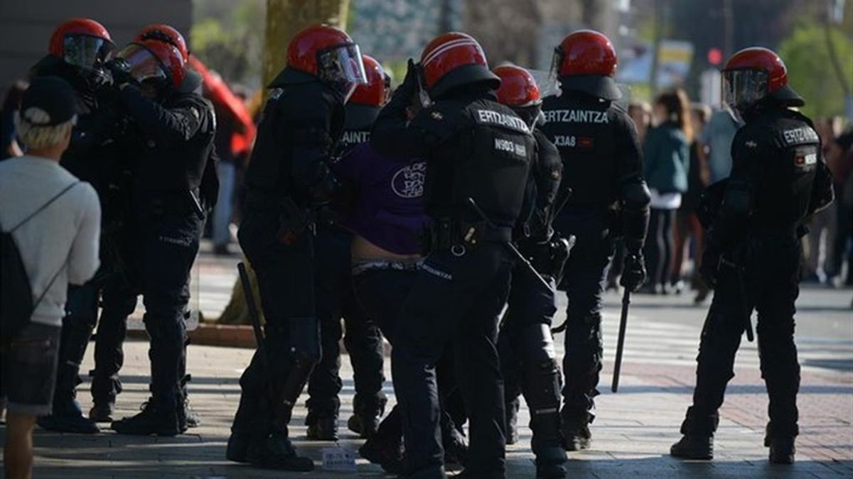 Cinco detenidos en Bilbao por los altercados durante la concentración en contra de Vox