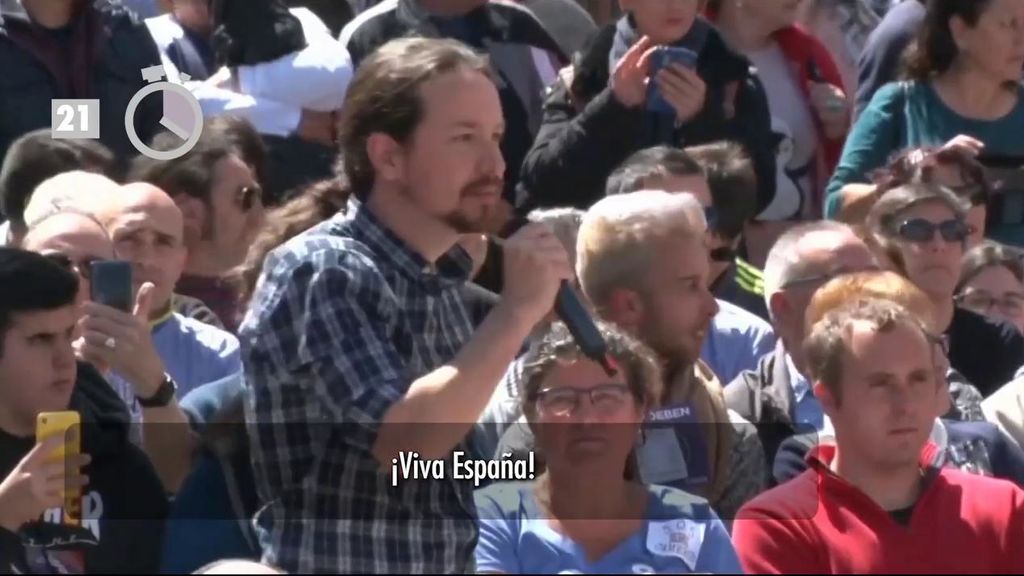 La campaña en 1 minuto: Pablo Iglesias responde a un espontáneo que le grita ‘Viva España’