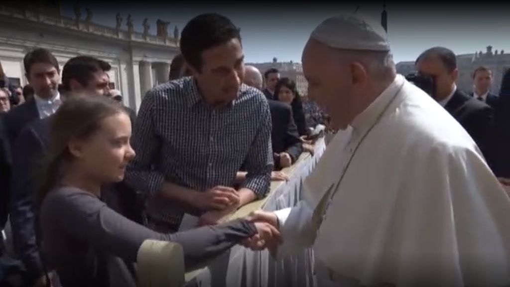El Papa invita a "continuar " el proyecto contra el cambio climático creado por Greta Thunberg