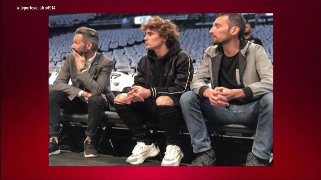 Griezmann aprovecha su partido de sanción para viajar a Brooklyn a ver a los Nets en los playoffs de la NBA