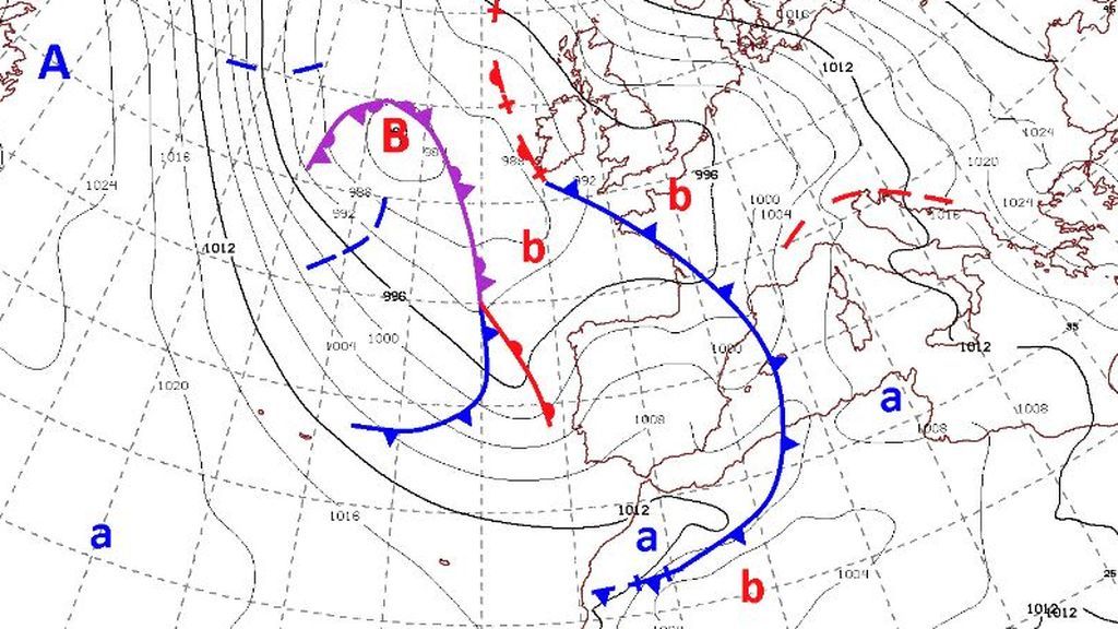 Tras el temporal de Levante, 'tren de frentes' por el Atlántico