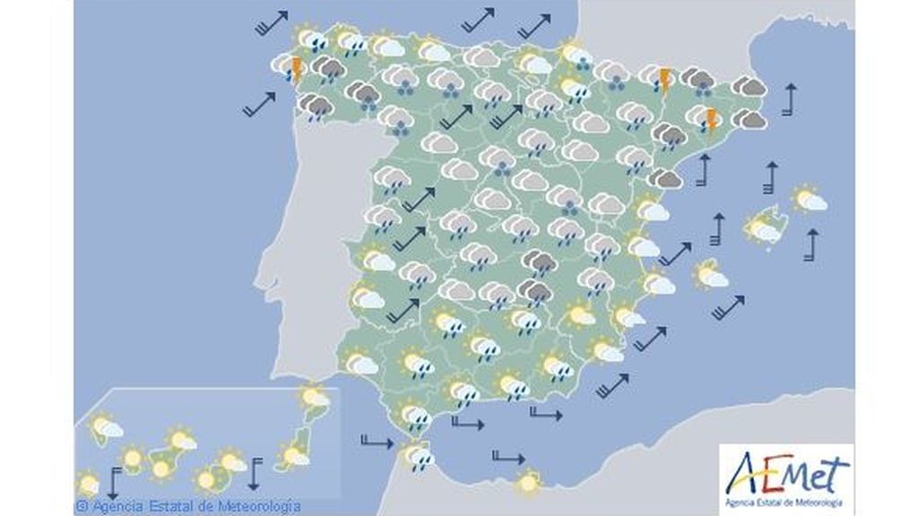 mapa jueves nubes