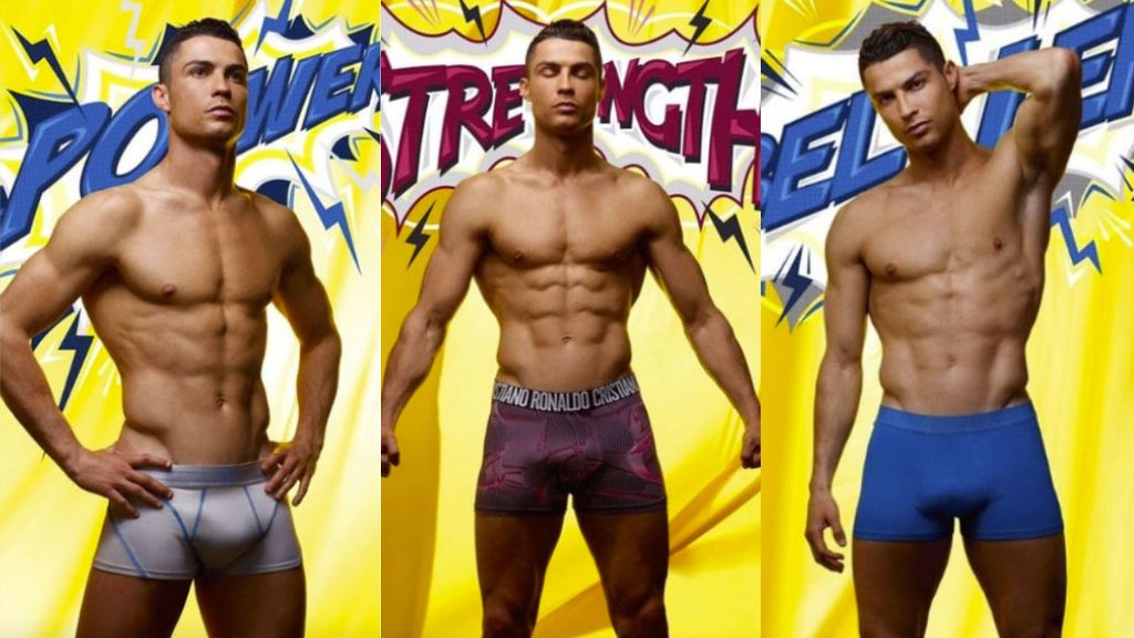 Los posados de Cristiano Ronaldo a lo 'superhéroe' para promocionar su marca de ropa interior