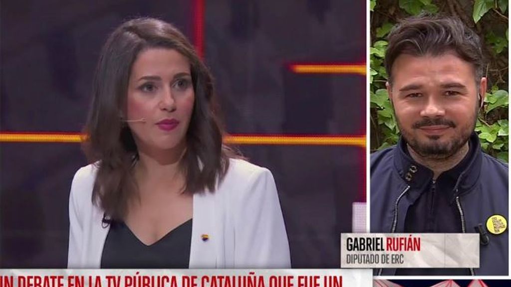 El dardo de Rufián a Arrimadas y Cayetana Álvarez de Toledo, tras el debate catalán