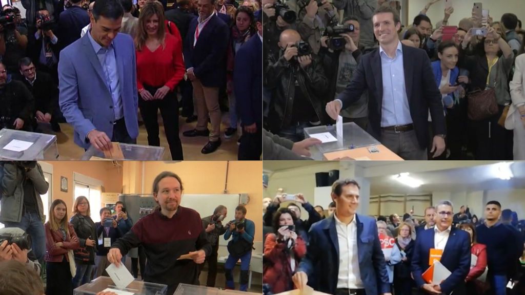Los políticos votan en un 28-A decisivo para España