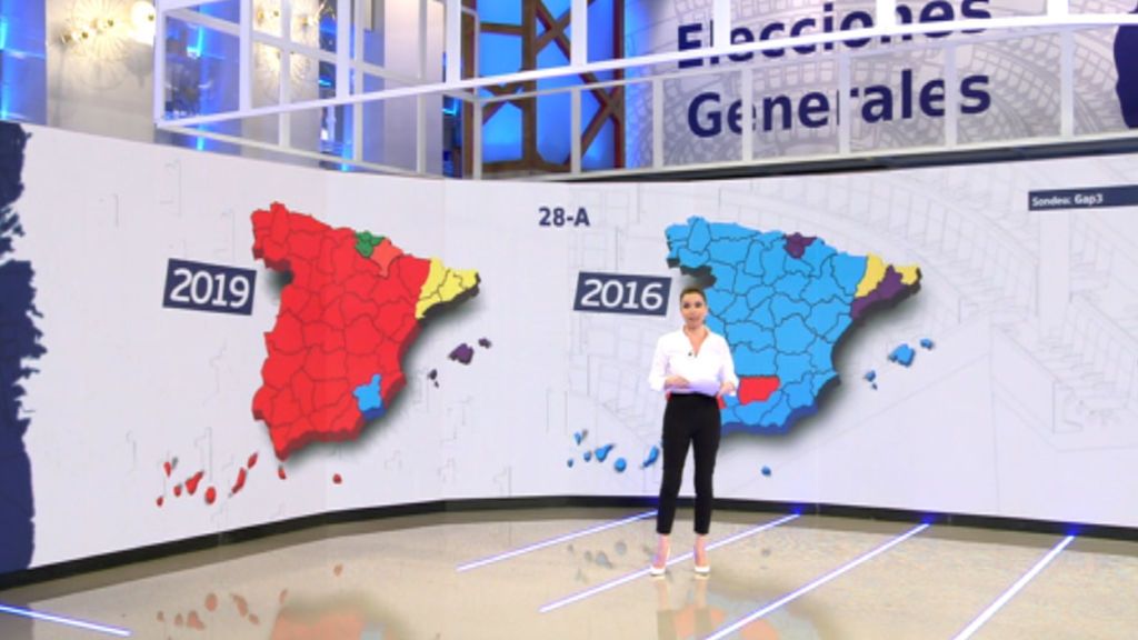 ¿Cómo ha cambiado el mapa político de España entre 2016 y 2019?