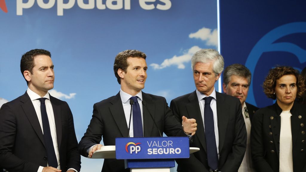 Casado admite que el resultado del PP es "muy malo" y pide al PSOE un Gobierno sin los independentistas