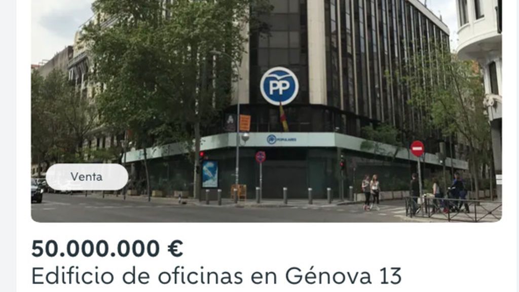 La sede del PP en venta