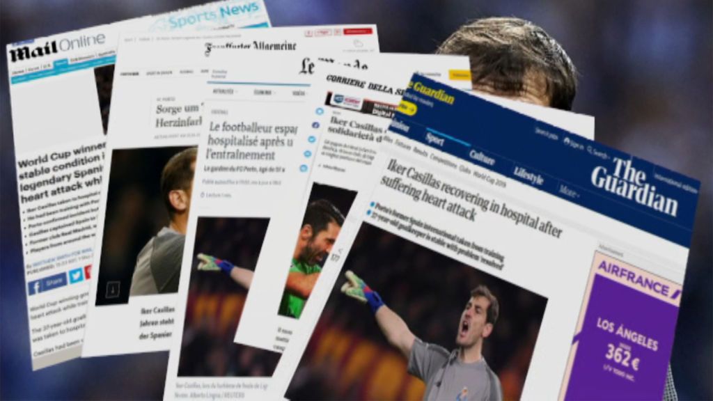Medios internacionales, políticos y deportistas del todo el mundo dan ánimo a Iker Casillas