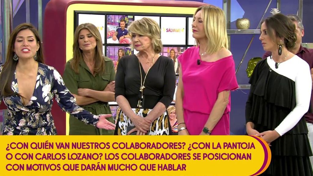 Las colaboradoras de 'Sálvame' se posicionan a favor de Isabel Pantoja en su conflicto con Carlos Lozano