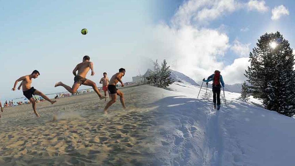 Fin de semana de playa y esquí: el domingo hará más de 30ºC en varias provincias