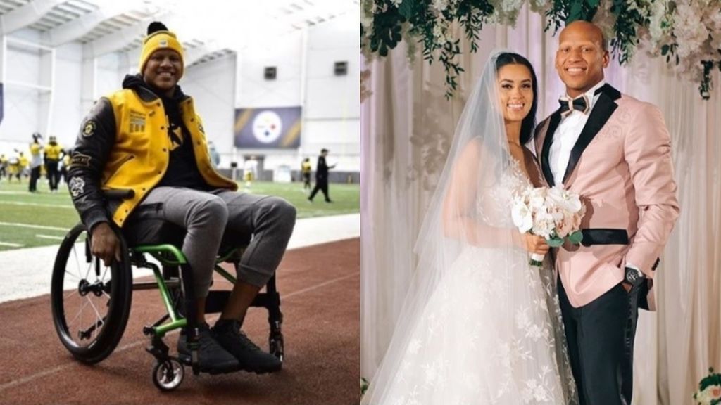 Un jugador de la NFL baila en su boda después de superar una lesión en la columna que casi le deja en silla de ruedas Un jugador de la NFL baila en su boda después de superar una lesión en la columna que casi le deja en silla de ruedas