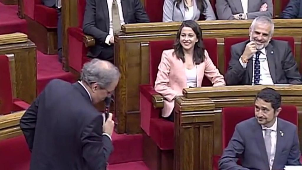 Torra recuerda el silencio de Rivera a Inés Arrimadas en su despedida del Parlament