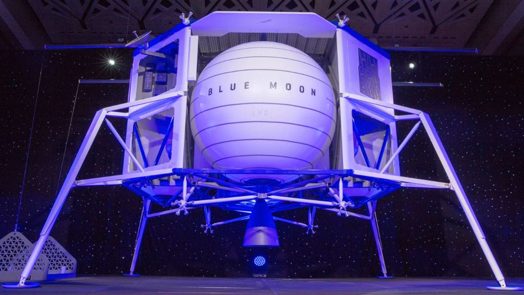 Jeff Bezos presenta su nave Blue Moon: "Y se va a la Luna"