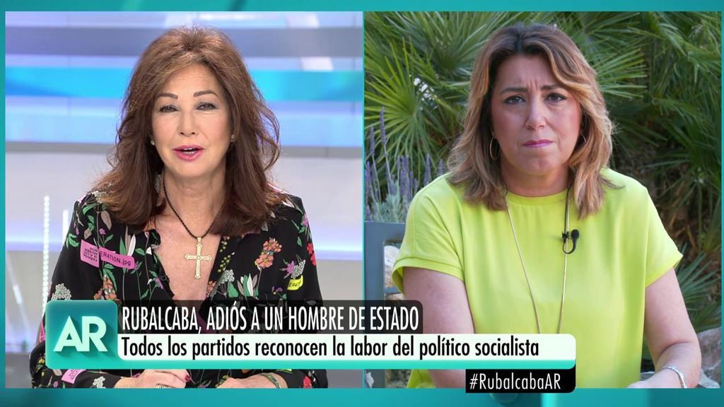 Susana Díaz, sobre Rubalcaba: "Era el consejero y el maestro al que recurríamos todos"