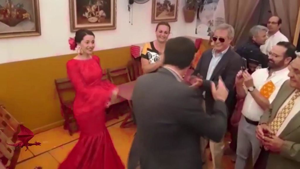 Inés Arrimadas se viste de flamenca y acude a la feria de Jerez