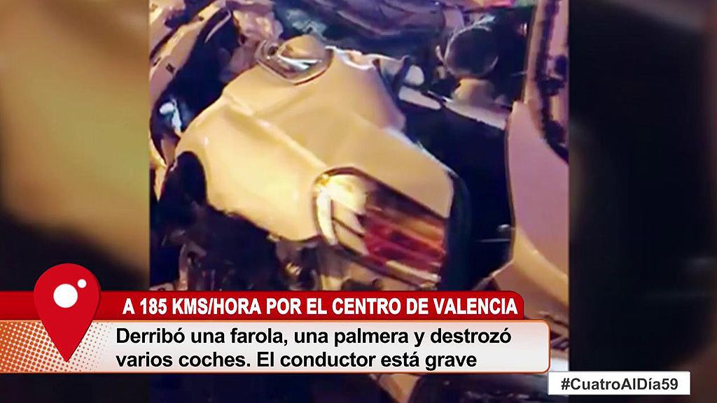 Accidente en el centro de Valencia a 185 km/h