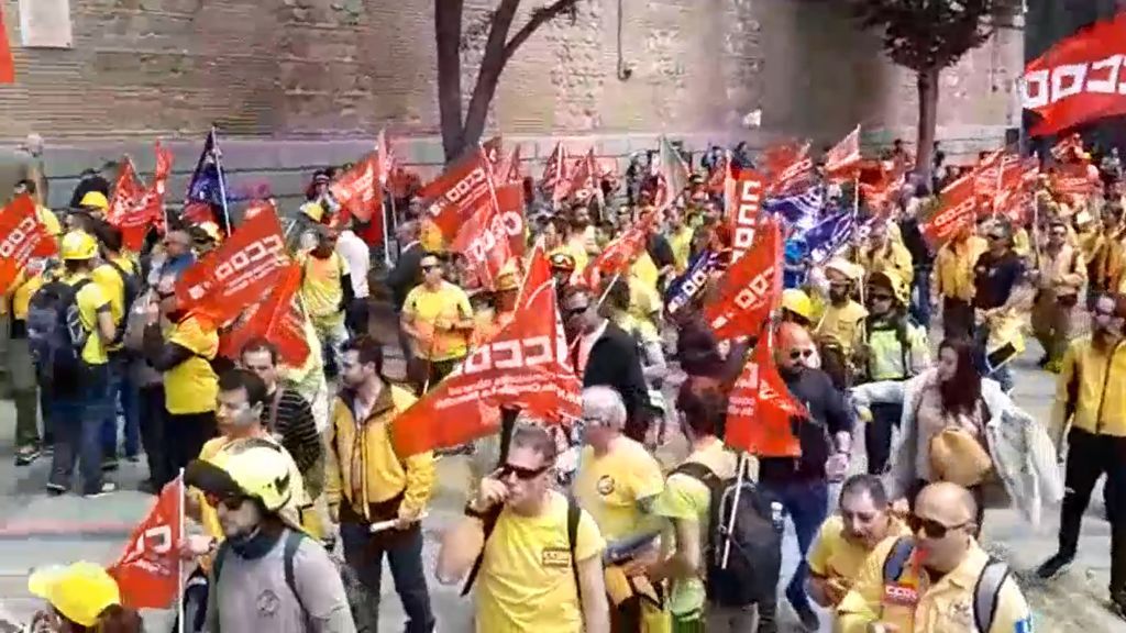 Geacam se manifiesta en las calles de Toledo exigiendo la firma del nuevo convenio