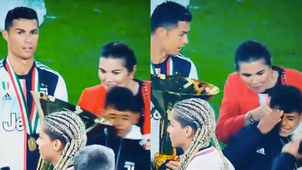 El 'blooper' de Cristiano al recibir el trofeo a mejor jugador de la liga italiana El 'blooper' de Cristiano al recibir el trofeo a mejor jugador de la liga italiana