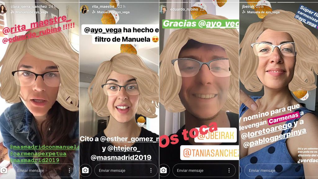 Políticos con el filtro de Carmena