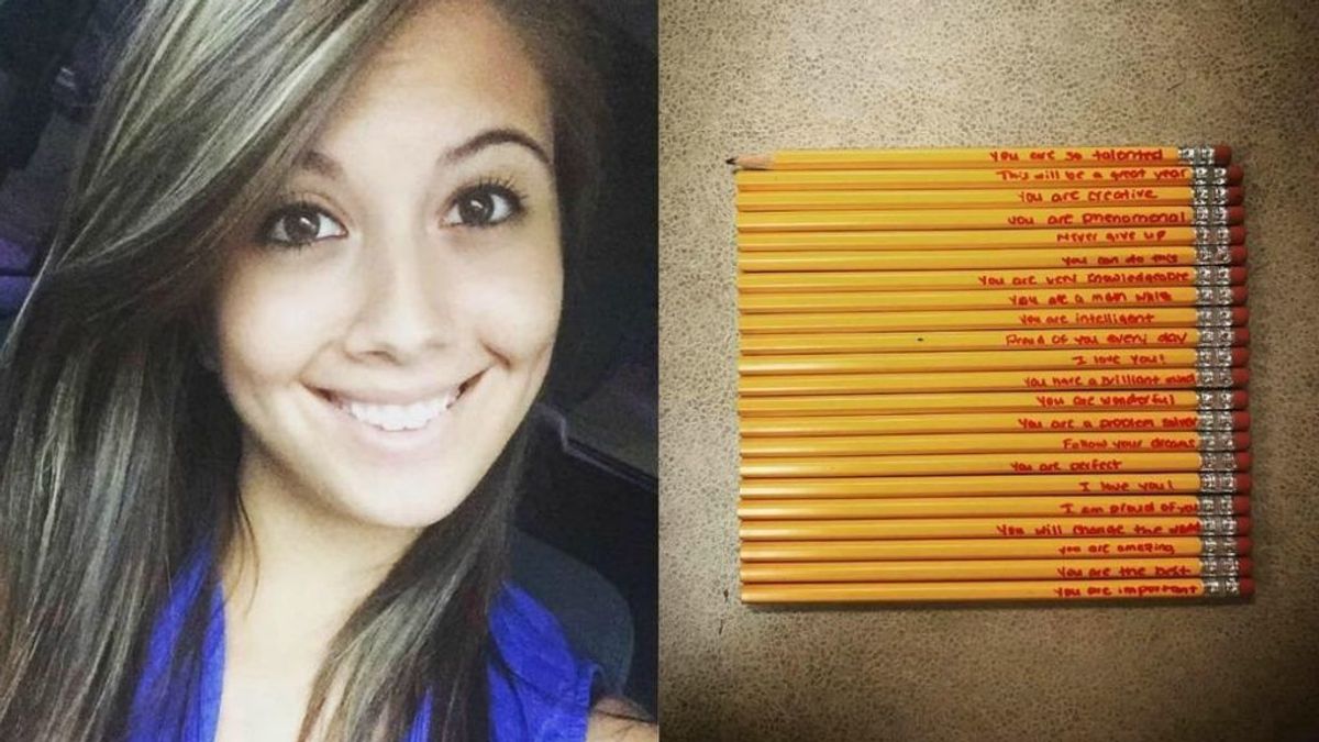 Los lápices con mensaje de un alumno conmueven a una profesora