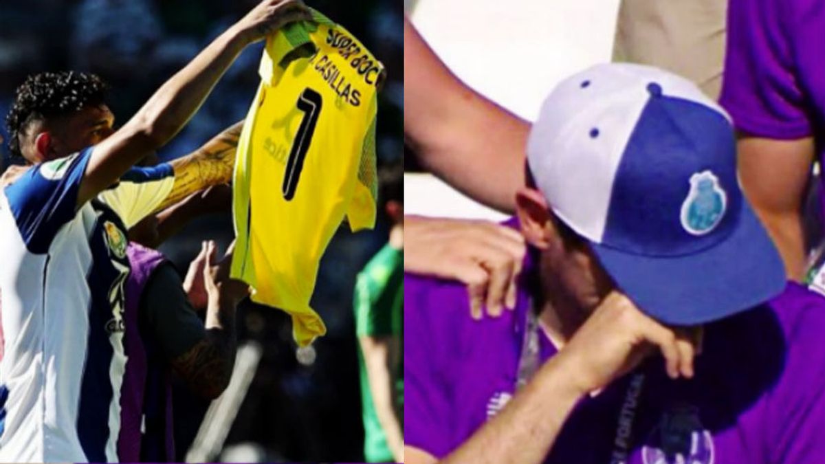 Iker Casillas rompe a llorar tras la dedicatoria de gol de uno de sus compañeros en la final de la Copa de Portugal Iker Casillas rompe a llorar tras la dedicatoria de gol de uno de sus compañeros en la final de la Copa de Portugal