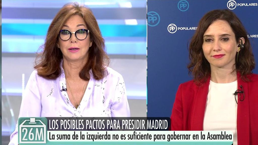 Díaz Ayuso "Vamos a gobernar respetando a los votantes del resto de partidos "