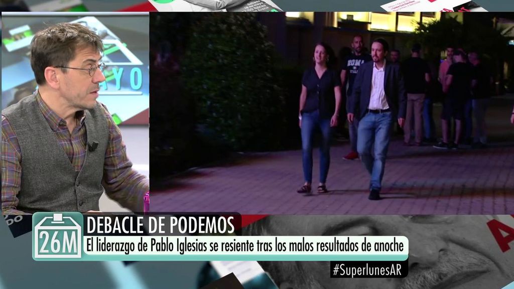 Monedero, sobre el batacazo de Podemos: "La figura de Pablo Iglesias es mucho más fuerte que la figura del partido"