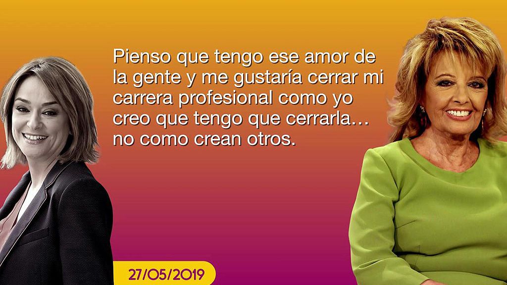 Teresa Campos asegura en una entrevista que será el público quien la retire y lima asperezas con Toñi Moreno