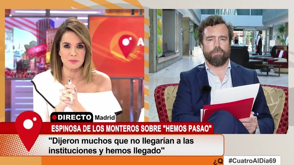 Espinosa de los Monteros “condena” la agresión al reportero de ‘Todo es Mentira’ y aclara que Vox “no tiene malas relaciones con la prensa”