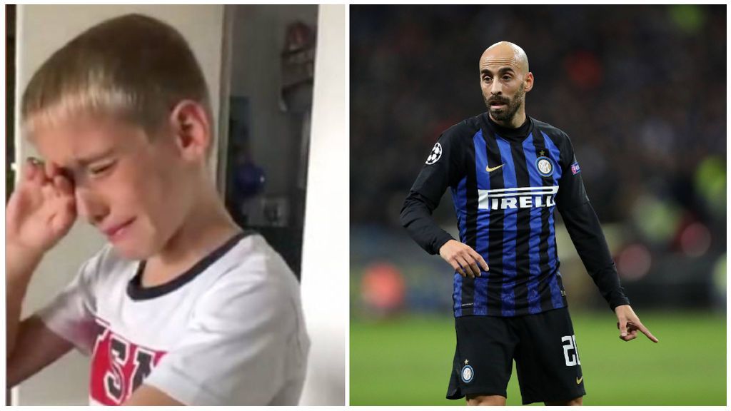 Las lágrimas del hijo de Borja Valero tras su acto 