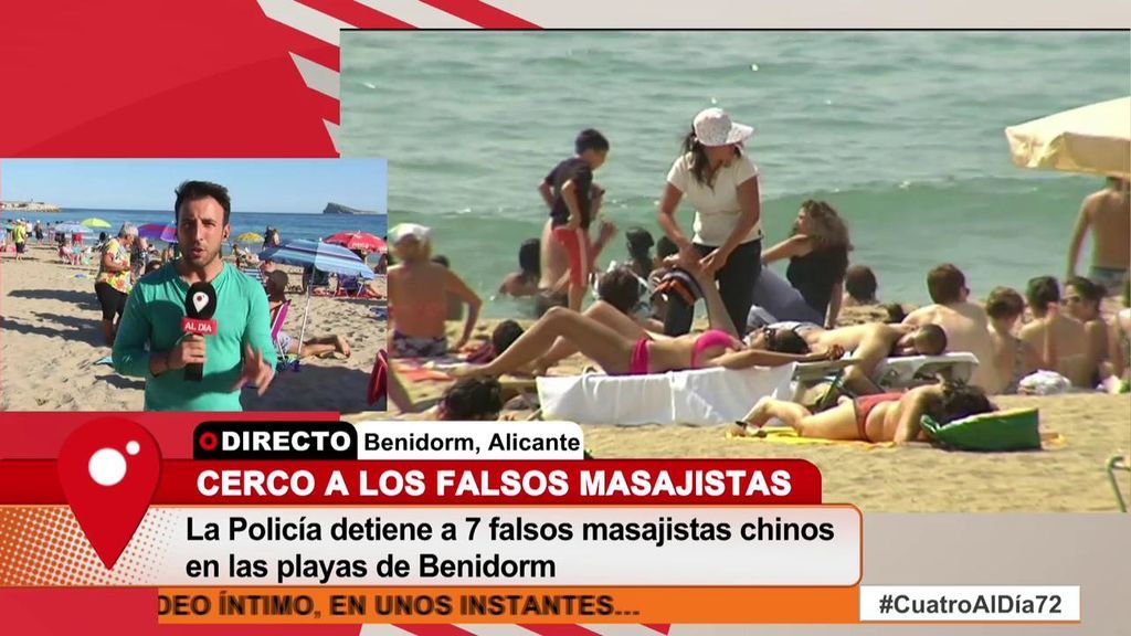 Siete detenidos en las playas de Benidorm