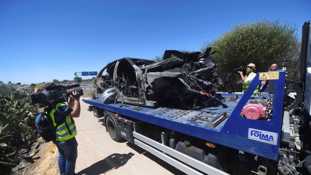 Impactántes imágenes del estado del coche accidentado en el que ha perdido la vida José Antonio Reyes
