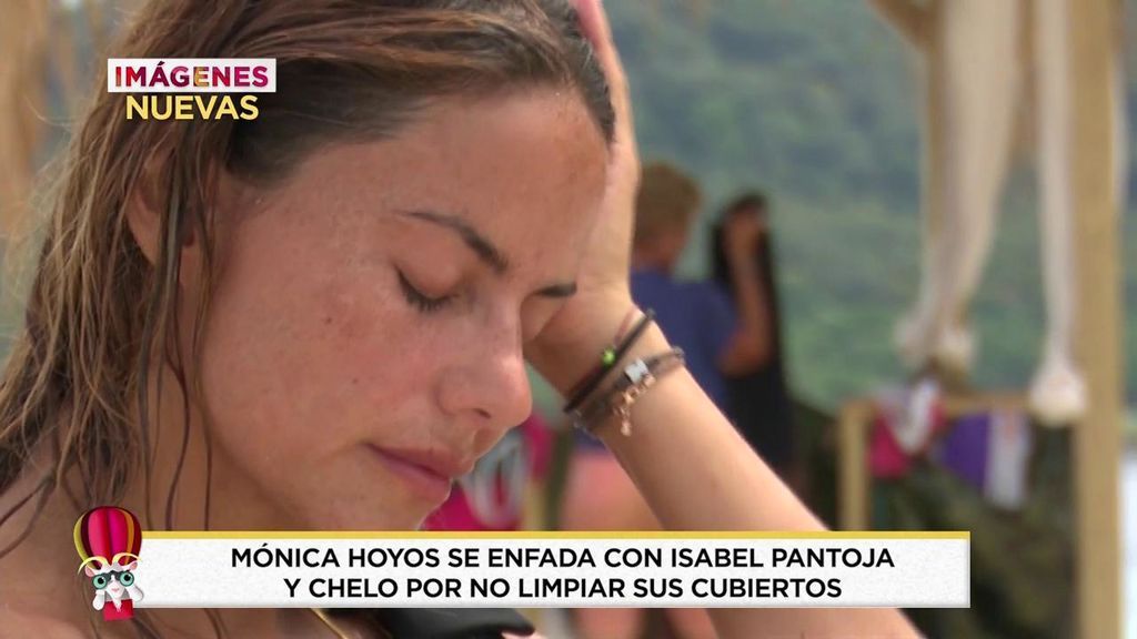 Inédito | Mónica Hoyos se enfada con Chelo y Pantoja por no limpiar los cubiertos