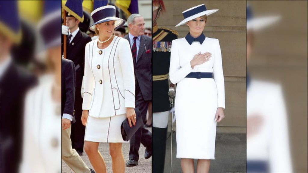 Melania homenajea a Lady Di en su visita de Estado a Reino Unido tras cuatro modelitos en 24 horas