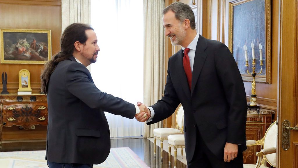 Pablo Iglesias, recibido por el rey Felipe en Zarzuela