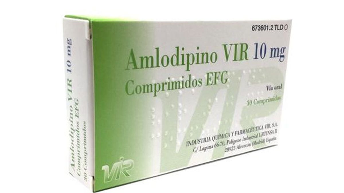 Sanidad retira Amlodipino VIR 10, un medicamento para la hipertensión y la angina de pecho